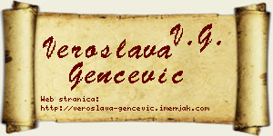 Veroslava Genčević vizit kartica